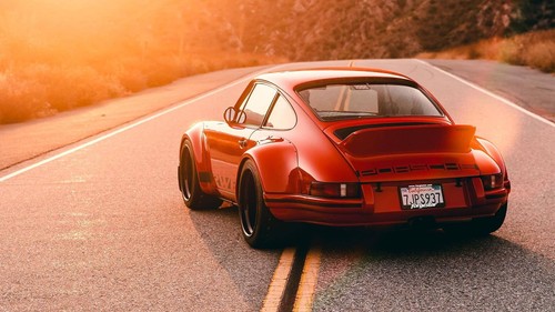 Classic red porsche 911 - classic,