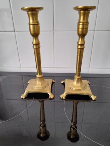 Pair antique brass - of,