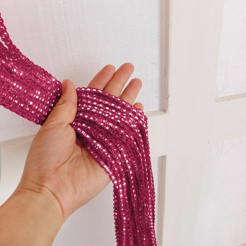 String curtains hanging beaded - string,