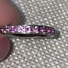 Pink Topaz Titanium Eternity