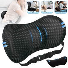 Lumbar Support Pillow Memory Foam Lower Back Seat Support Cushion Waist Pillow