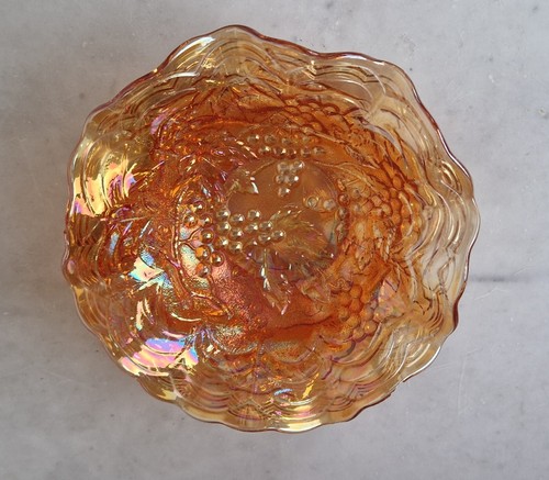 Carnival glass bowl marigold - carnival,