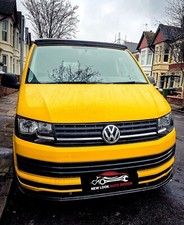 Cracked Corner NO RETURN VW T6 2015+ FRONT ABS GLOSS BLACK SPLITTER BUMPER LIP