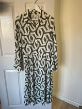 H&M Green And White Maxi Dress