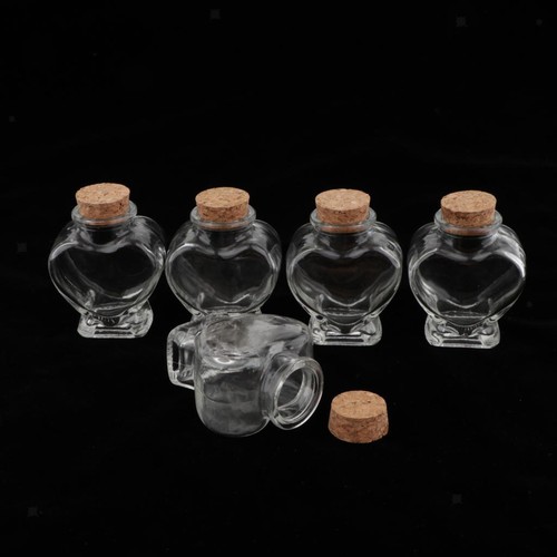 Mini bottles with corks - 5x,