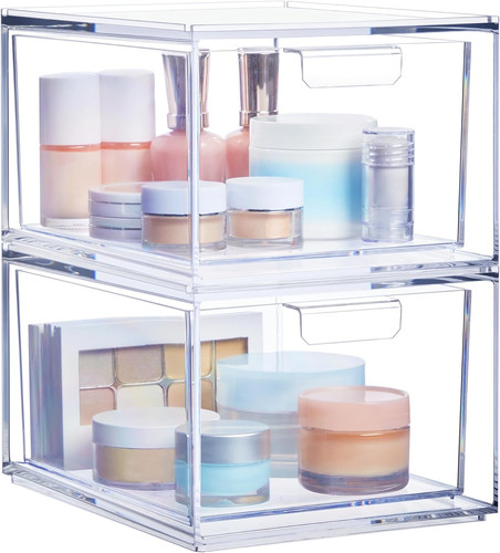 Audrey stackable clear bin - clear,