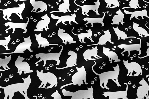 Black and white cotton fabric - and,