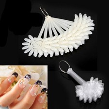 120 Tip Nail Swatches False Display Nail Art Fan Wheel Polish Practice Pop Stick