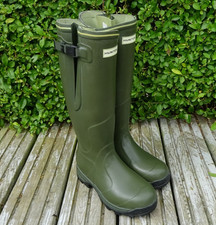 Hunter Balmoral Neoprene Adjustable Size 6 Wellington Boots Dark Olive