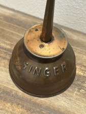 Singer sewing machine copper coloured oil can original vintage collectable