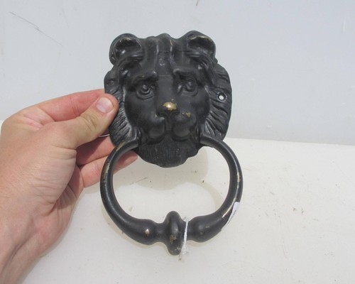 Vintage brass lion head door - vintage,