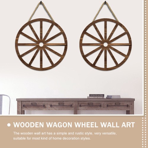 2pcs wooden wagon wheel - 2pcs,