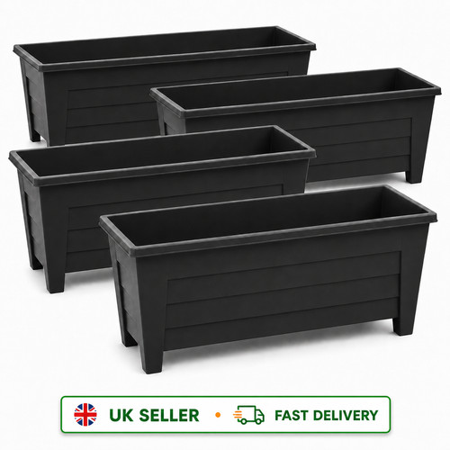 Large 55cm black trough - 55cm,