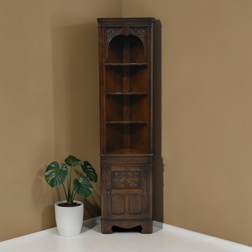 Corner display cabinet carved - display,