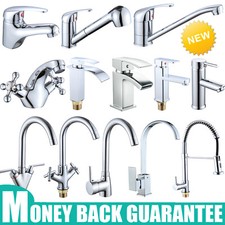 Kitchen Bathroom Basin Sink Mixer Tap Hot&Cold Water Faucet Monobloc Chrome Tap