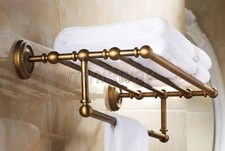 Antique Brass Bathroom Towel Rail Holder Rack Bar Shelf Wall Mounted mba087