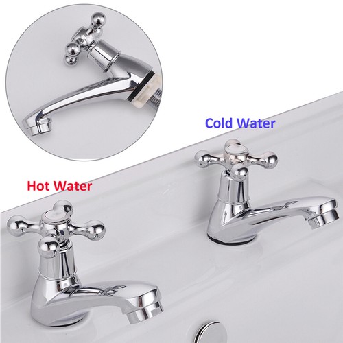 Twin taps set hot and - twin,