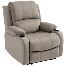 HOMCOM Recliner Armchair for Living Room, Recliner Chair with Cup Holder
