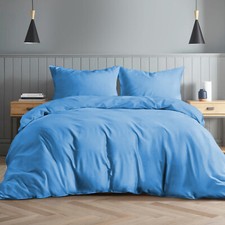 Reversible Duvet Cover Quilt Covers Single Double King Size Luxury Bedding Set