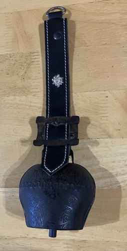 Vintage swiss cow bell with - cow,