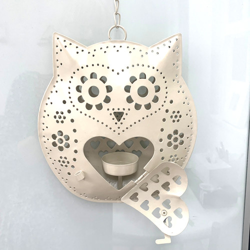 Metal owl tea - metal,