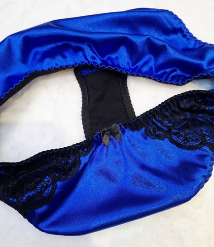 Blue silky soft glossy stretch - blue,