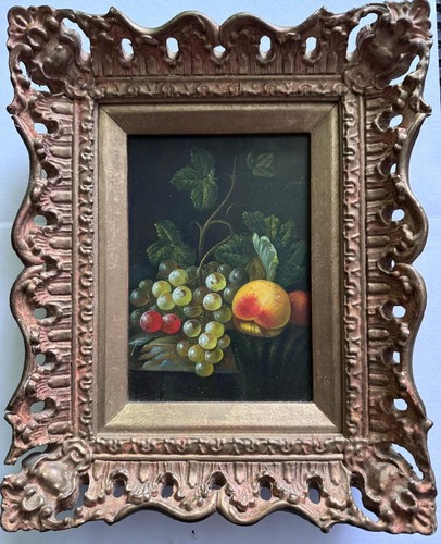 Antique miniature oil - miniature, painting