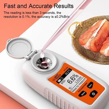 LCD Digital Refractometer Brix Meter 0–35% ATC Sugar Tester Fruit Juice Wine