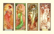 THE 4 SEASONS ALPHONSE MUCHA