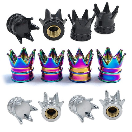 4pcs crown car tire - 4pcs, valve