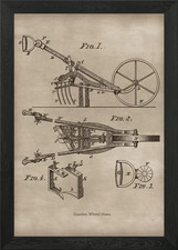 Vintage Wheel Hoe Framed Wall