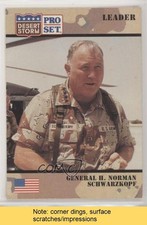 1991 Pro Set Desert Storm Leader General H Norman Schwarzkopf #89 READ 0b3