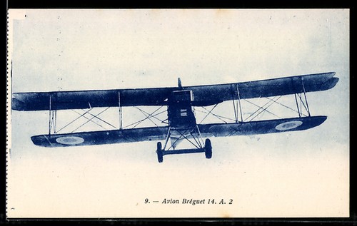 Postcard french biplane - postcard,