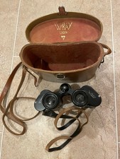 Wrayvu 8 x 30 Vintage Binoculars with Original Leather Case - 1950s