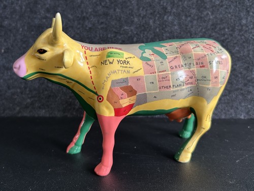 Cow parade figurine map - figurine,