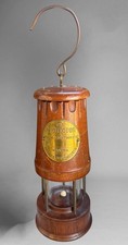Vintage Wooden Miners Lamp