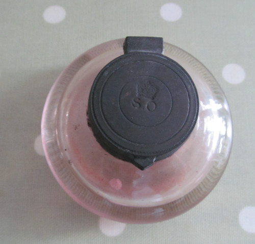 Vintage glass hmso inkwell - vintage,
