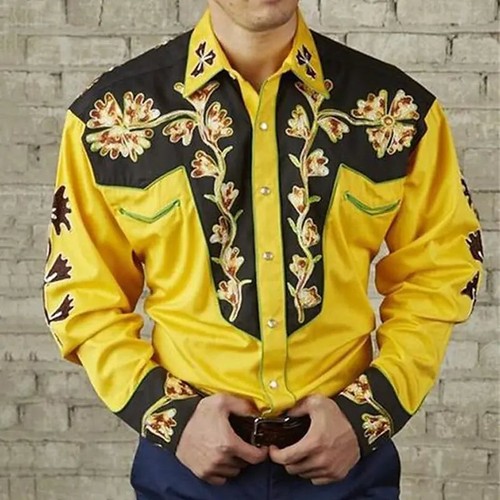 Flower cowboy shirt western - shirt,