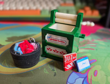 Sylvanian Families Mangle Washing Machine. Green Dolls House 1989 plus Extras