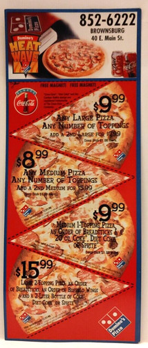 Vintage dominos pizza fridge - vintage,