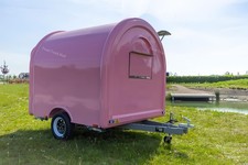 pink Mobile Food Trailer Compact Coffee Snack Catering Van for Sale
