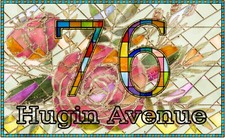 Door Number Stained Glass effect Metal Plate House Number Sign Plaque 