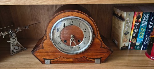 Vintage art deco mantle clock - vintage,