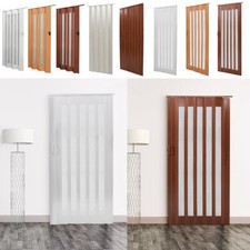 6mm/10mm PVC Folding Door Sliding Panel Room Divider Accordion Concertina Door