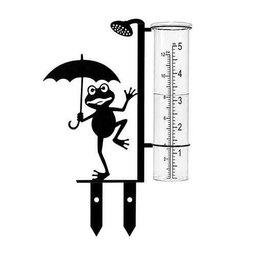 Rain gauge metal frog - gauge, holding