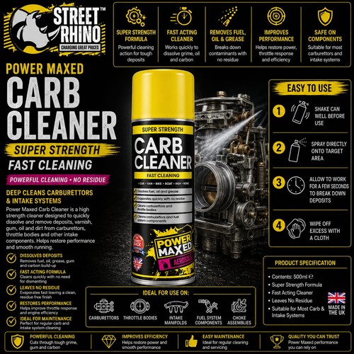 Power maxed carb cleaner 500ml - power,