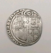1606 Silver Sixpence Of James