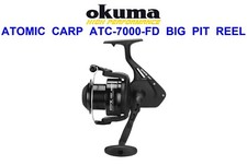 OKUMA ATOMIC CARP ATC-7000-FD BIG PIT REEL FOR COARSE SPOD MARKER FEEDER FISHING