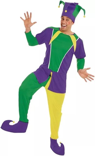 Mens green jester costume - green,