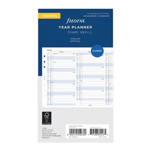 Filofax personal refill diary - filofax,